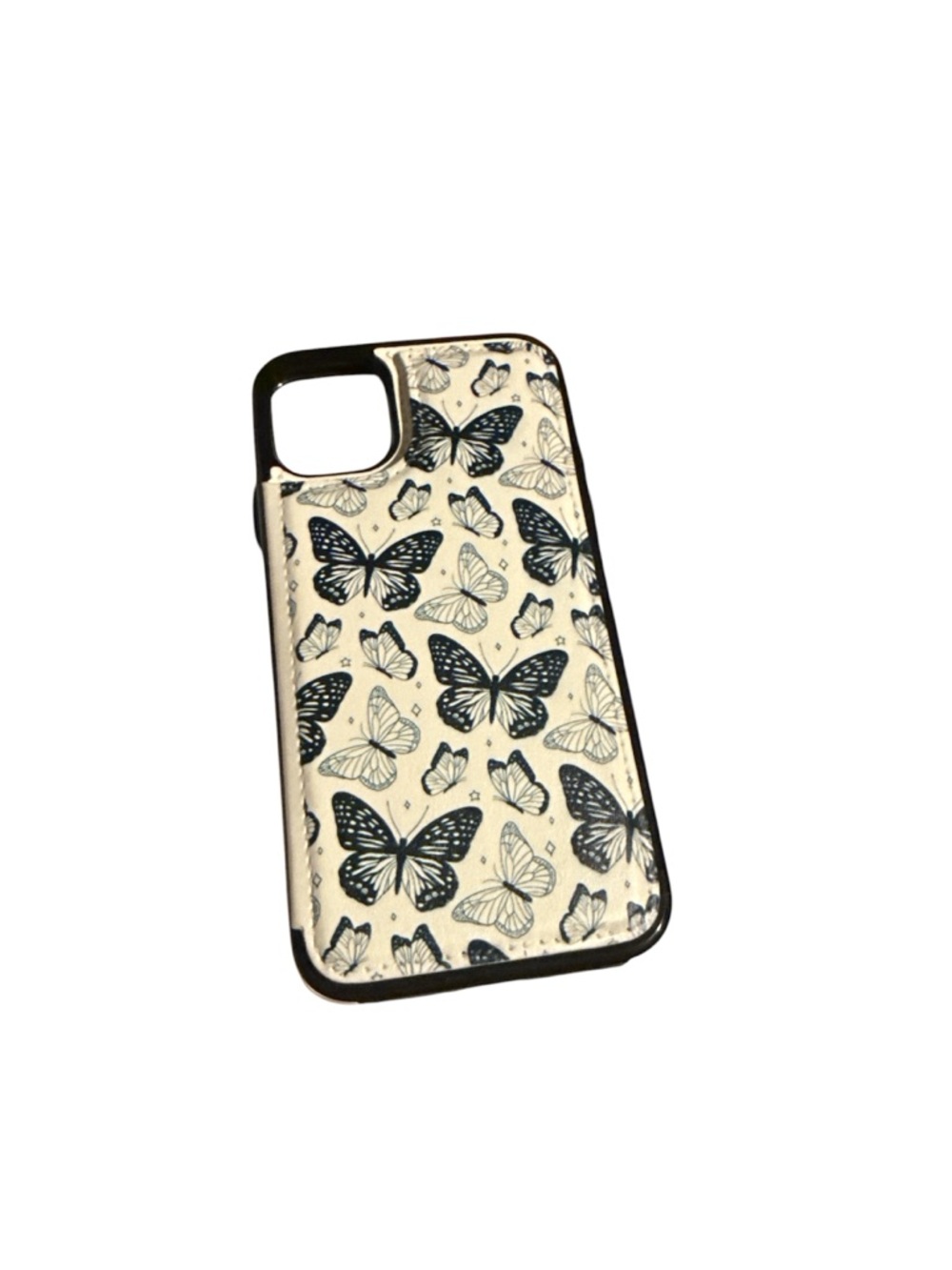 Butterfly Pattern Black & White Phone Case - Compatible iPhone 11